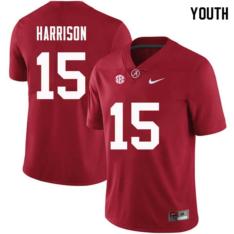 Youth #15 Ronnie Harrison Alabama Crimson Tide College Football Jerseys Sale-Crimson